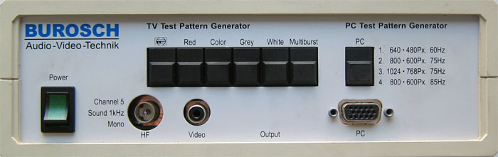 Burosch TV und PC Test Pattern Generator