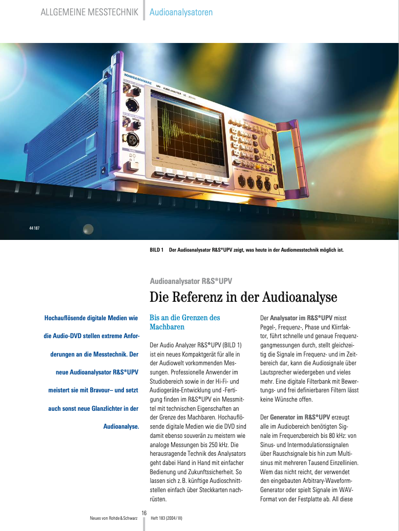 Burosch RS UPV Die Referenz in der Audioanalyse 1
