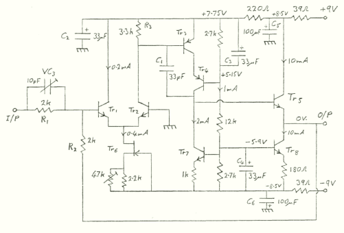 circuit diagram of unity gain inverting amplifier a