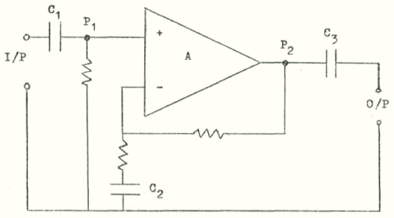  Low frequency response determining components of a typical amplifier