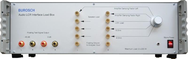 nflabor audio lcr interface load box front