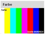 Farbbalken für die kalibrierung des TV-Geräts