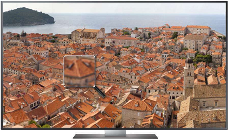 UHD 4k TV-Testbild SD Zuspielung