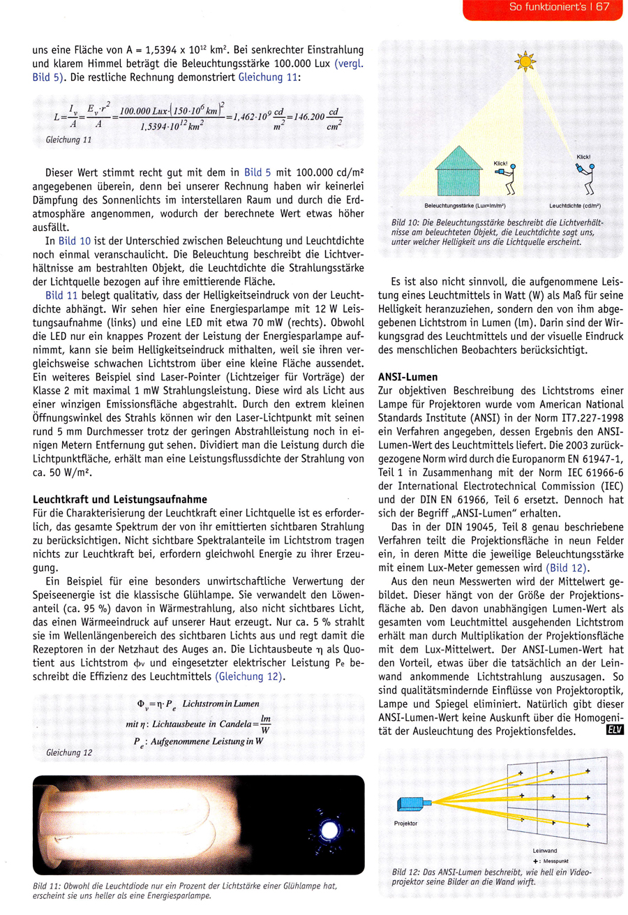 ELV Journal: Vom Licht zur Beleuchtung / Teil 1