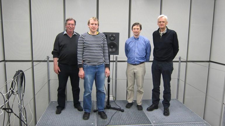 Abbildung 6: Klaus Burosch, Florian Ermer, Prof. Seelmann, Burkhard Vogel