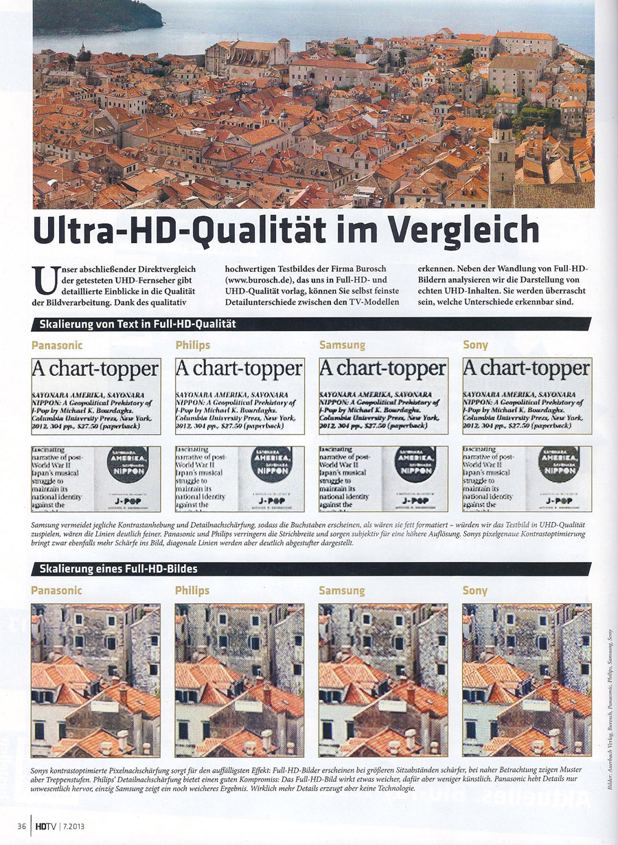 Burosch HDTV: Utra-HD-Qualität im Vergleich