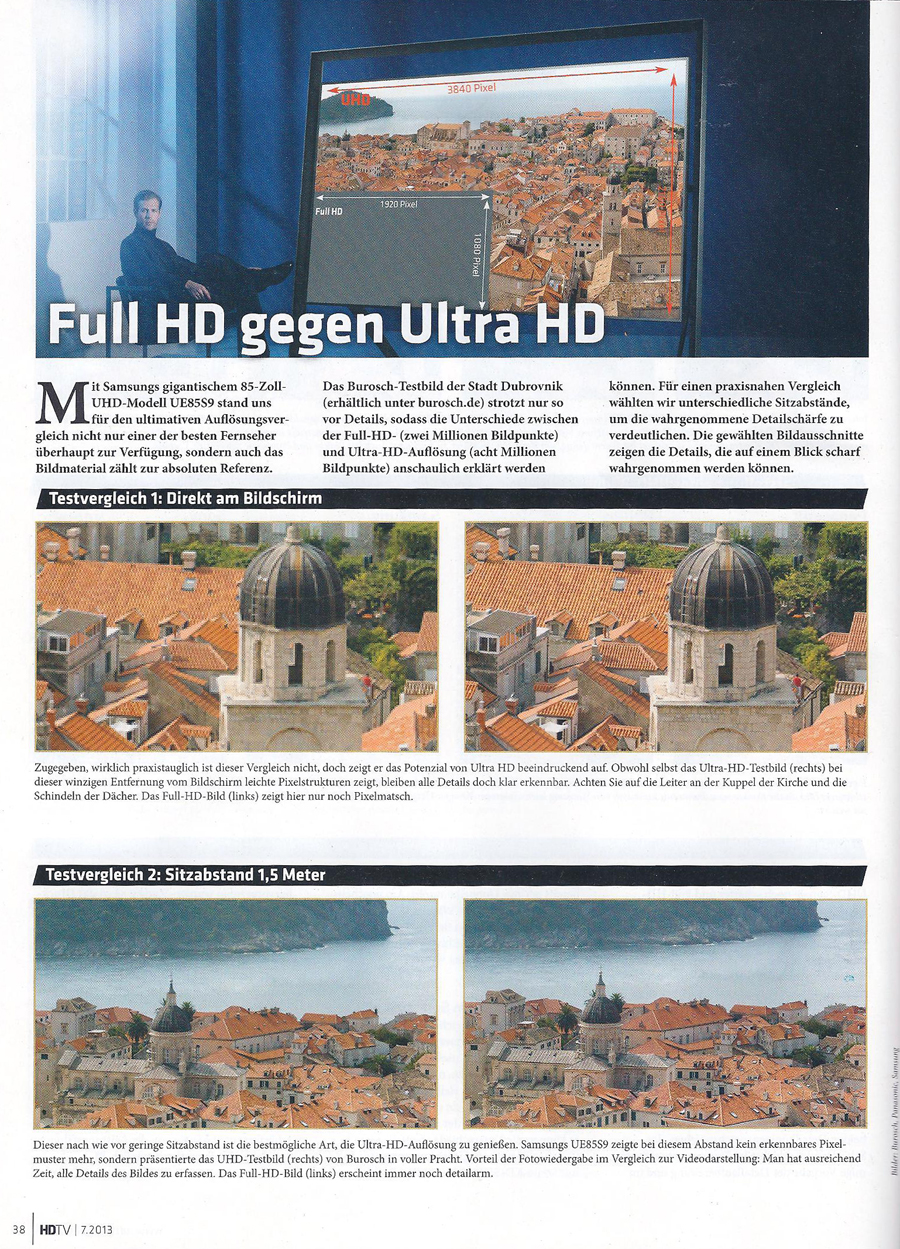 Burosch HDTV: Full HD gegen Ultra HD