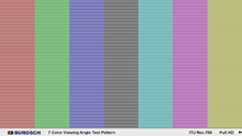 7 Color Viewing Angle Test Pattern