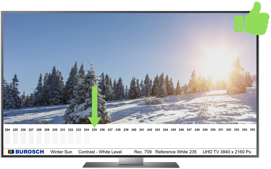 Winter Sun Realtestbild Kontrast perfekt